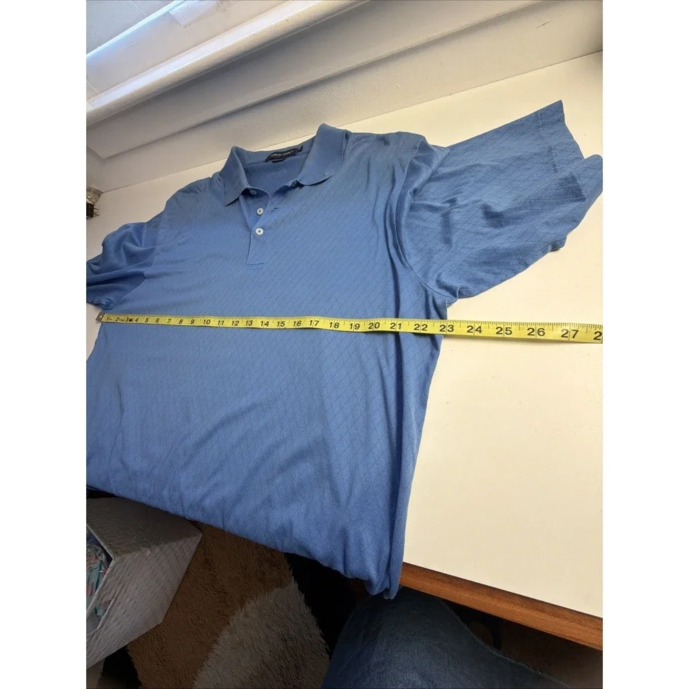 Polo Golf Ralph Lauren Performance Polo Shirt Men L Blue Cotton Outdoors.
